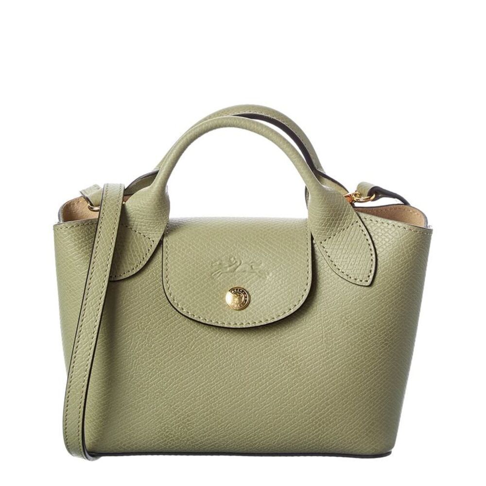 Longchamp Le Pilage Leather Tote, Green